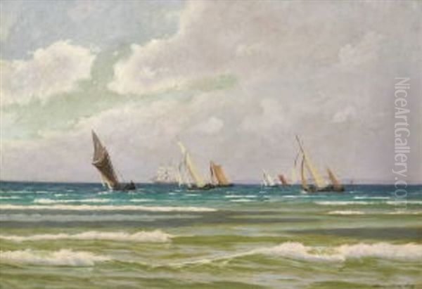 Marine Oil Painting by Alfred Olsen