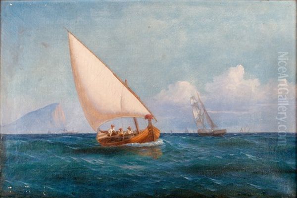 Bateau Au Large De La Sardaigne by Carl Julius Emil Olsen