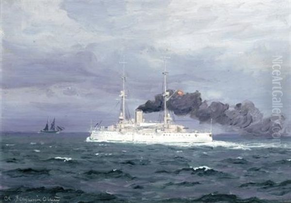 Danish Cruiser "valkyrien" by Christian Benjamin Olsen