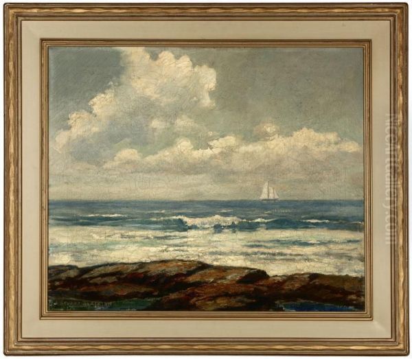 Breakers - La Jolla Oil Painting by James Stuart Blackton