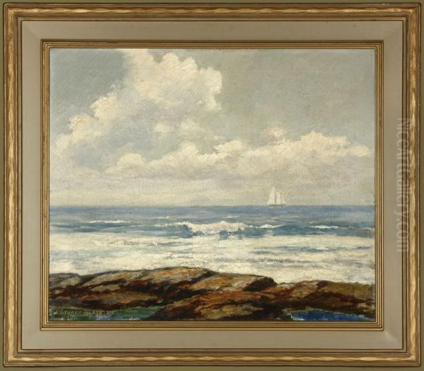 Breakers - La Jolla Oil Painting by James Stuart Blackton