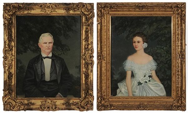 Portraits In Landscapes (pair) Oil Painting by Albert Byron Olson