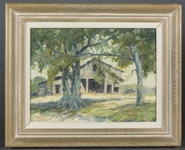 Landscape With A Barn Oil Painting by George Wallace Olson