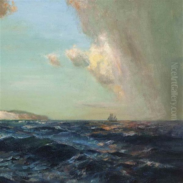 The White Cliffs Oil Painting by Julius Olsson