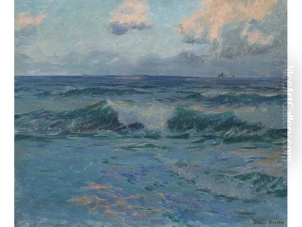 Porthminster Beach Oil Painting by Julius Olsson