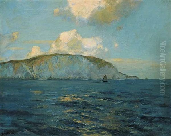 Summer Day (at The Needles) Of The Isle Of Wight Oil Painting by Julius Olsson