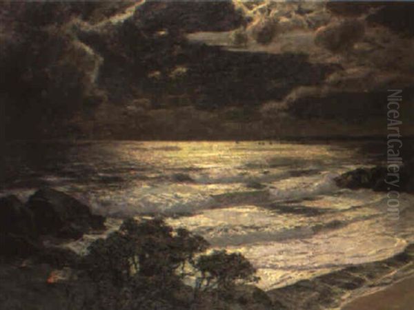 The Silver Strand Oil Painting by Julius Olsson