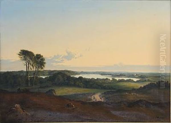 Danish Summer Landscape Oil Painting by Peter Olsted