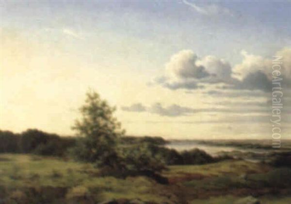 Udsigt Over Landskab Oil Painting by Peter Olsted