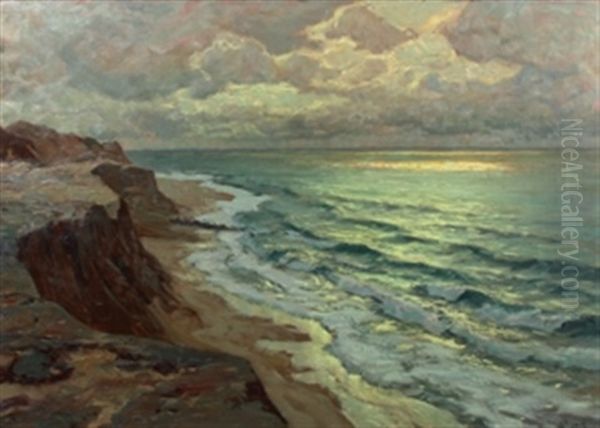 Rotes Kliff Auf Sylt Oil Painting by Carl (Karl, Charles) O'Lynch of Town