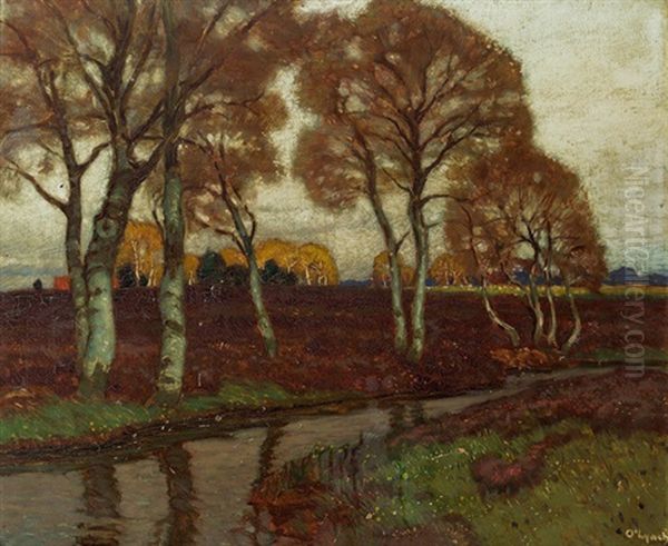 Mooslandschaft Oil Painting by Carl (Karl, Charles) O'Lynch of Town