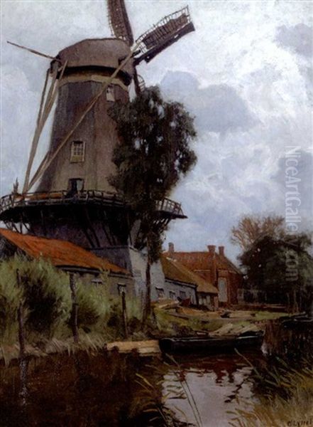 Motiv Aus Holland Oil Painting by Carl (Karl, Charles) O'Lynch of Town