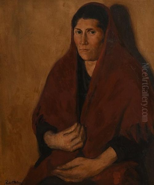 Aran Woman Oil Painting by Michael Augustin Power O'Malley