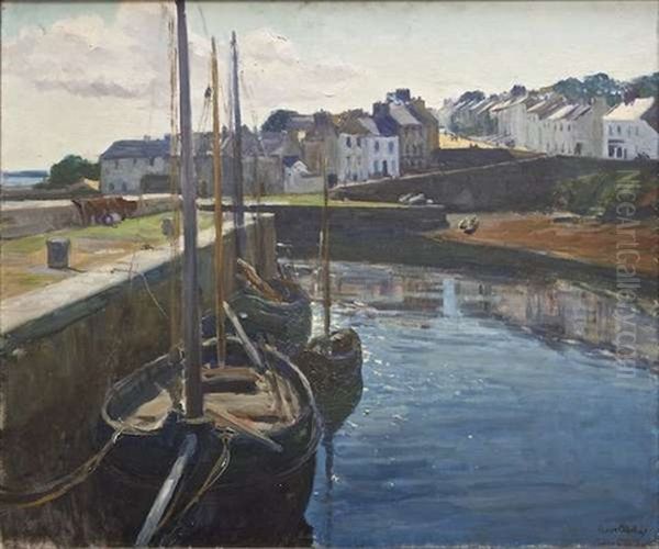 Roundstone Harbour Oil Painting by Michael Augustin Power O'Malley