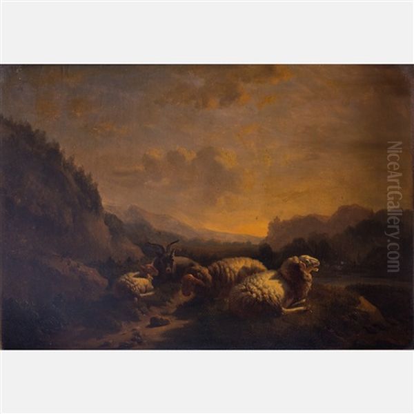 Landscape With Sheep Oil Painting by Balthasar Paul Ommeganck