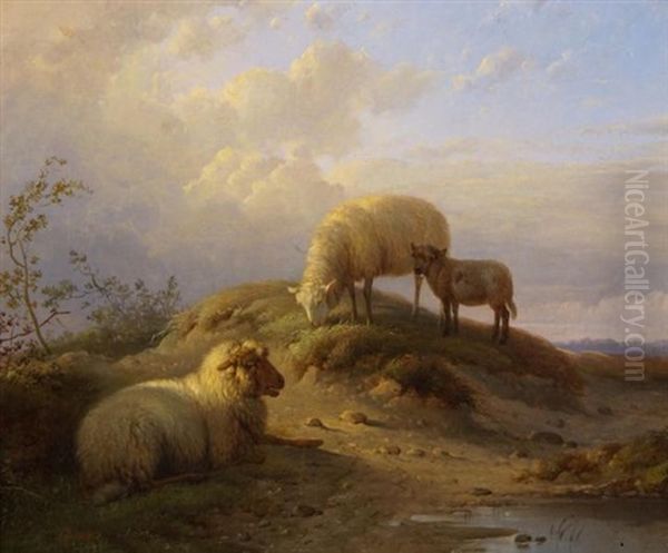 Rustende Schapen Oil Painting by Balthasar Paul Ommeganck