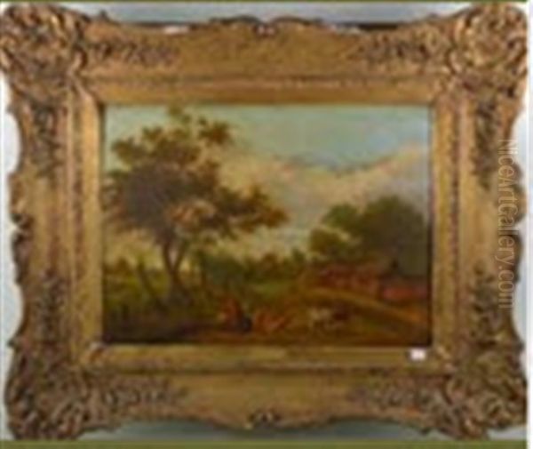 Scene Champetre Oil Painting by Balthasar Paul Ommeganck