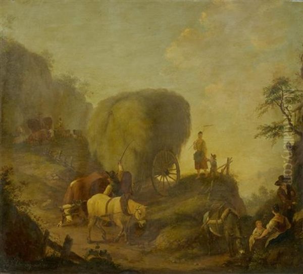 Heuernte Oil Painting by Balthasar Paul Ommeganck