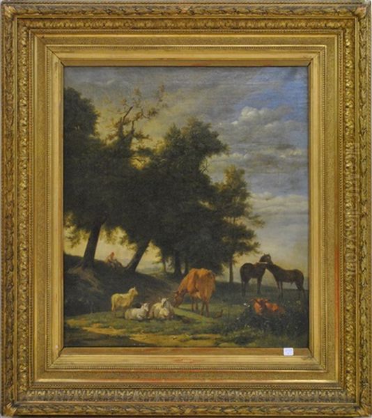 Paysage Champetre Anime Oil Painting by Balthasar Paul Ommeganck