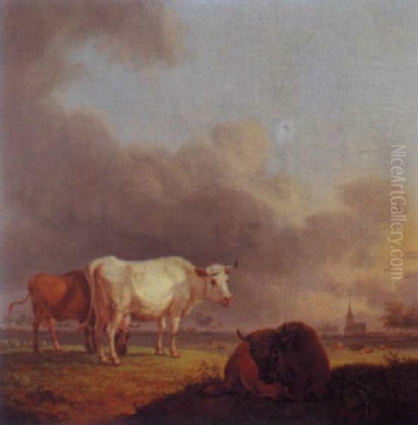 Kuhe Auf Der Weide Oil Painting by Balthasar Paul Ommeganck