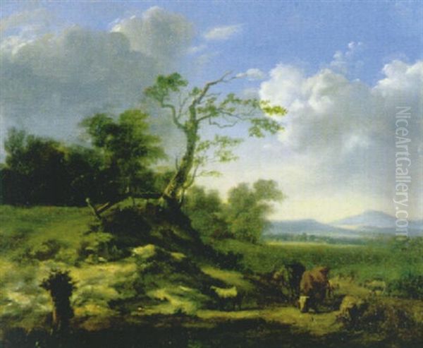 Weite Landschaft Mit Vieh Oil Painting by Balthasar Paul Ommeganck