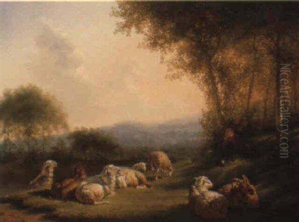 The Shepherd's Rest Oil Painting by Balthasar Paul Ommeganck