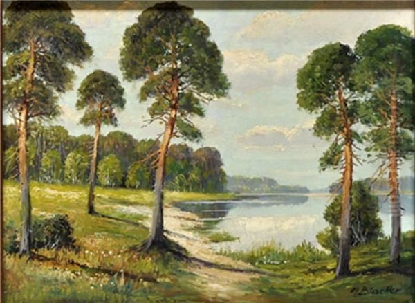 Havelbucht Oil Painting by Albert Blaetter