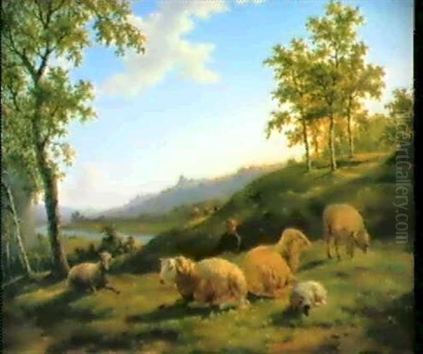 Landschaft Mit Schafen Oil Painting by Balthasar Paul Ommeganck