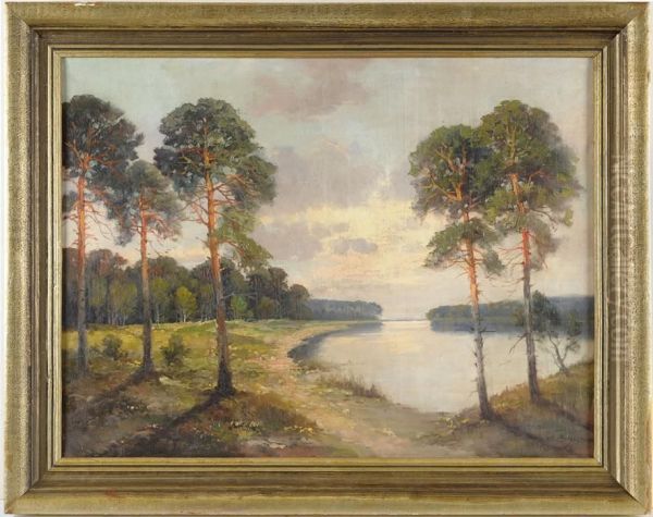 Grunewaldszene Oil Painting by Albert Blaetter