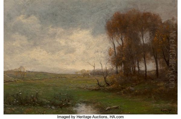 Autumn At The Farm Oil Painting by Julian Onderdonk