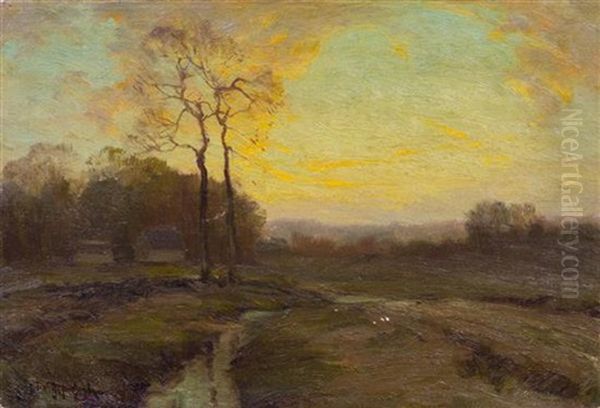 The Golden Hour, 1913 Oil Painting by Julian Onderdonk