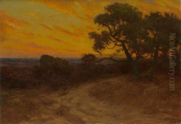 Golden Sunset, Southwest Texas Oil Painting by Julian Onderdonk