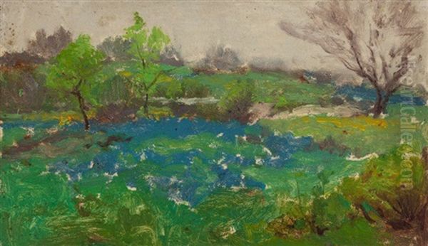 Bluebonnets (plein-air Sketch) Oil Painting by Julian Onderdonk