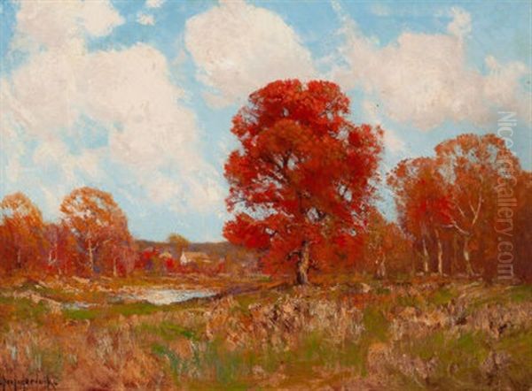 Fall Landscape Oil Painting by Julian Onderdonk