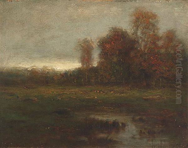 Twilight, Autumn Landscape Oil Painting by Julian Onderdonk