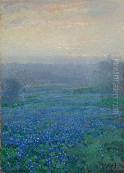 Bluebonnets At Sunrise Oil Painting by Julian Onderdonk