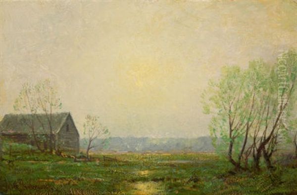 Landscape With Cabin Oil Painting by Julian Onderdonk