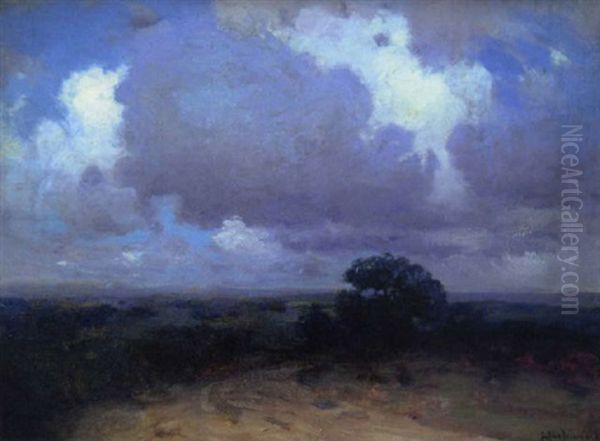 A Cloudy Morning Oil Painting by Julian Onderdonk