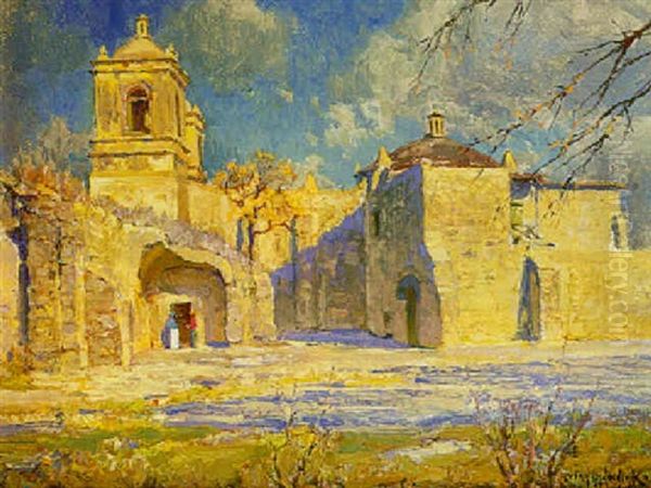 Mission Conception Oil Painting by Julian Onderdonk