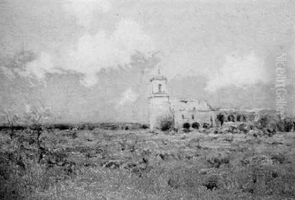 San Jose Mission - San Antonio, Texas Oil Painting by Julian Onderdonk