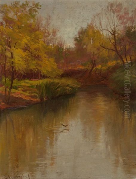 Seasons Change On Quiet Creek Oil Painting by Robert Jenkins Onderdonk