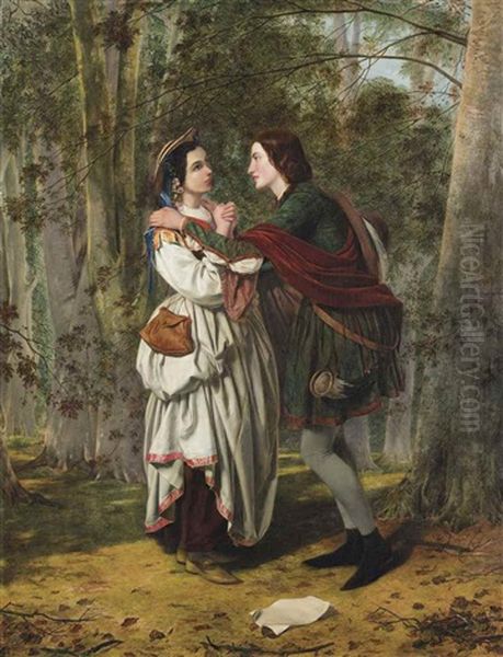 Rosalind And Celia - As You Like It, Act Iii: Scene 2 by Henry Nelson O'Neil