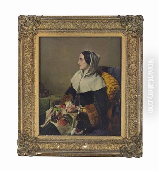 Catherine Of Aragon Oil Painting by Henry Nelson O'Neil