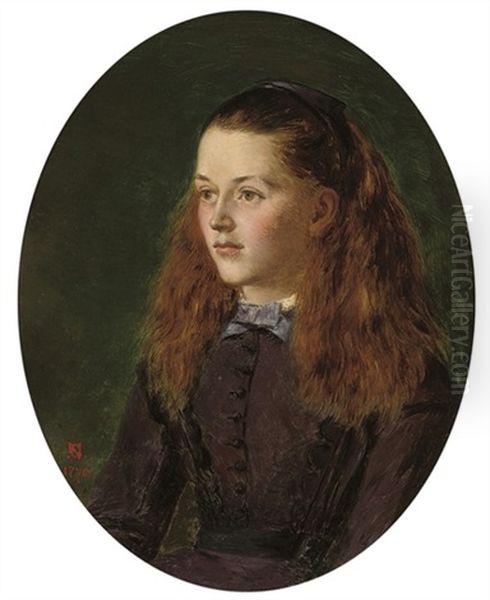 Portrait Of Fanny Frith Oil Painting by Henry Nelson O'Neil