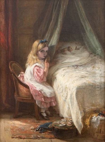 Don't Wake The Dolls Oil Painting by George Bernard O'Neill