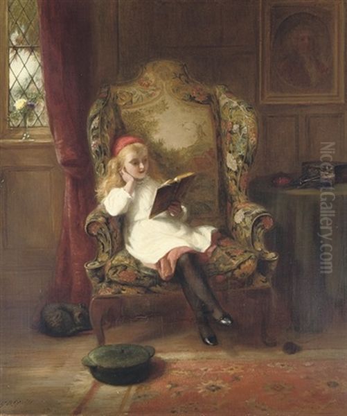 A Good Read Oil Painting by George Bernard O'Neill