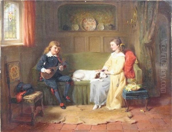 The Troubador Oil Painting by George Bernard O'Neill