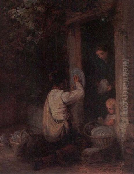 The Pedlar Oil Painting by George Bernard O'Neill