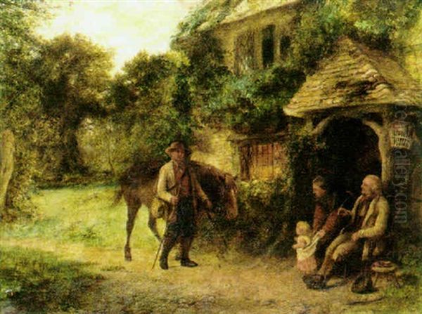 Welcome Home Oil Painting by George Bernard O'Neill