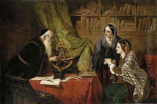 Consulting The Astrologer Oil Painting by Henry Nelson O'Neill